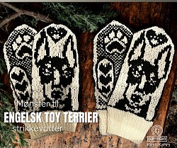Engelsk toy terrier strikkevotter