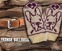 Fransk bulldog vottemønster
