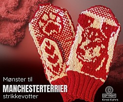 Manchesterterrier strikkevotter