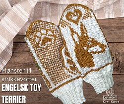 Engelsk toy terrier strikkevotter