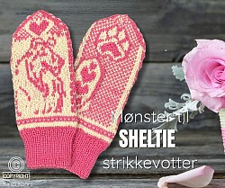 Shetland sheepdog strikkevotter