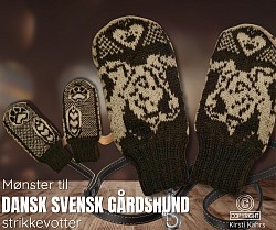 Dansk svensk gårdshund strikkevotter